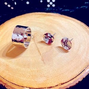 Sterling silver hammered ring